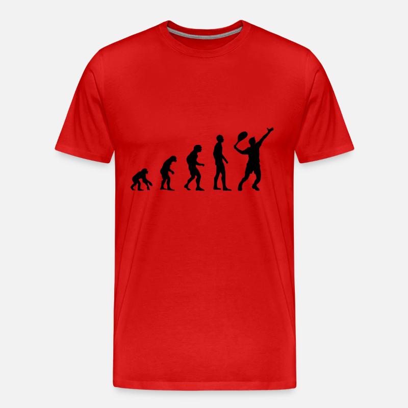 Evolution Tennis - Männer Premium Bio T-Shirt - Rot