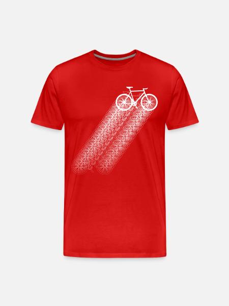 Vélo Cyclotourisme - T-shirt bio Premium Homme - rouge