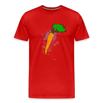 Explosion de couleur carottes - T-shirt bio Premium Homme - rouge - Devant - Damien (186cm)
