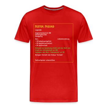 Legendärer fester Freund Liebe Beziehung verliebt - Männer Premium Bio T-Shirt - Rot - Vorne - Damien (186cm)