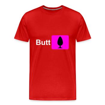 Butt Plug Icon Pink - Men's Premium Organic T-Shirt - red - Front - Damien (186cm)