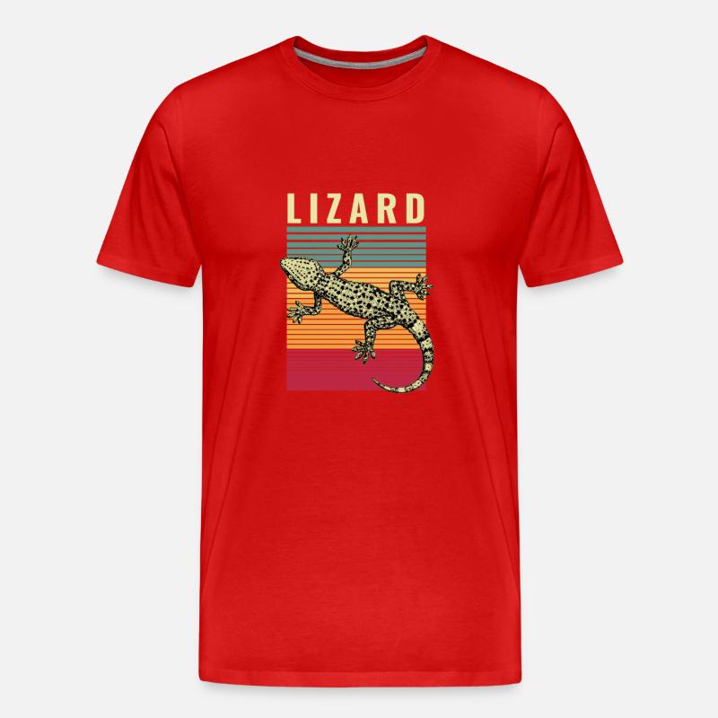 Eidechse - Männer Premium Bio T-Shirt - Rot