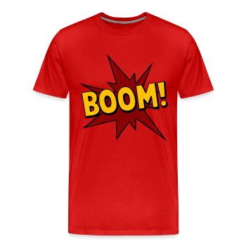 boom! - Comic - Men's Premium Organic T-Shirt - red - Front - Damien (186cm)
