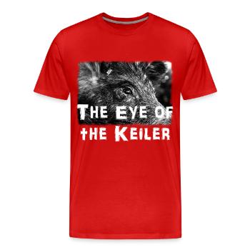 the eye of the keiler - Männer Premium Bio T-Shirt - Rot - Vorne - Damien (186cm)