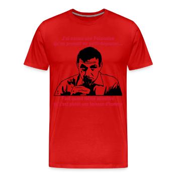 j'ai connu une polonaise lino ventura - T-shirt bio Premium Homme - rouge - Devant - Damien (186cm)