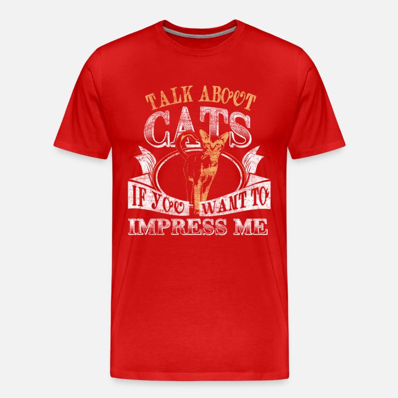 Katze Katzen - Männer Premium Bio T-Shirt - Rot
