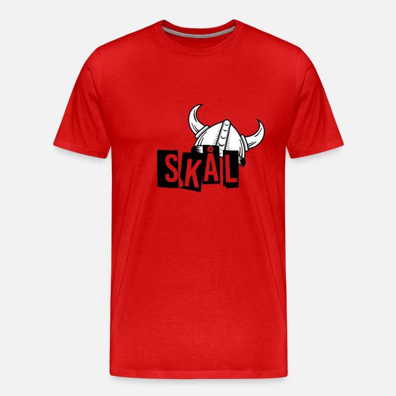 Skal - Wikinger - Männer Premium Bio T-Shirt - Rot