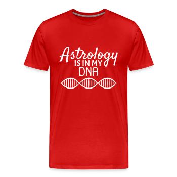 Astrology is in my DNA - Men's Premium Organic T-Shirt - red - Front - Damien (186cm)