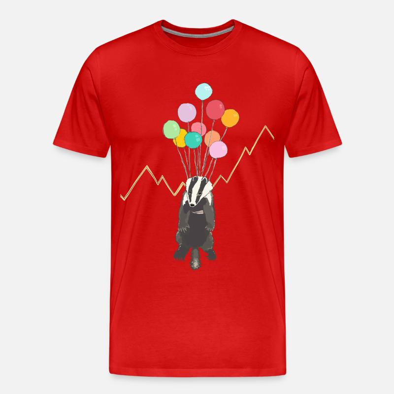 Der Dachs steigt (Dax-Dachs) - Männer Premium Bio T-Shirt - Rot