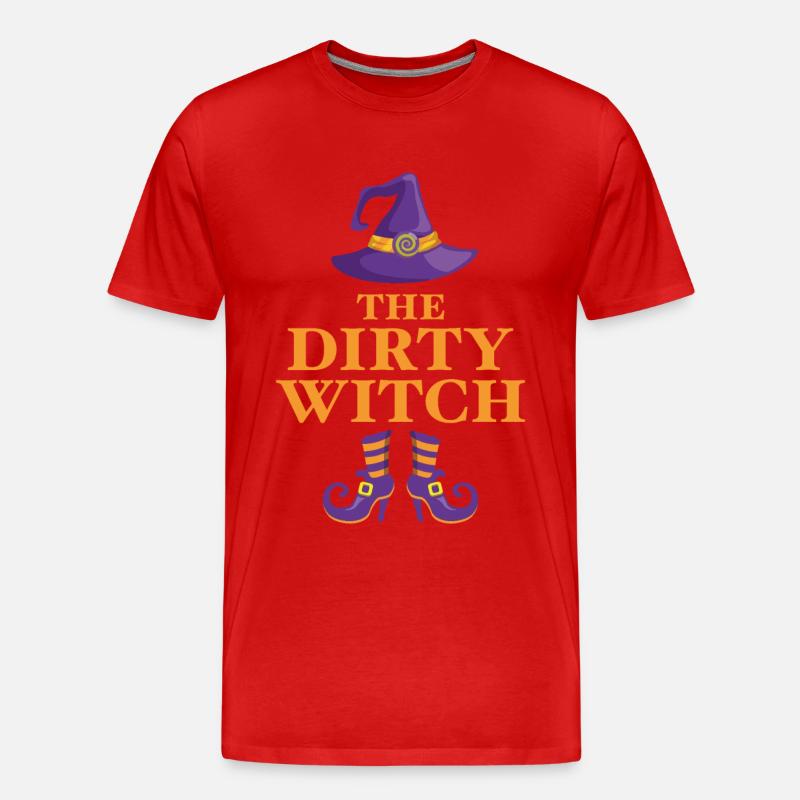Die schmutzige Hexe - Männer Premium Bio T-Shirt - Rot