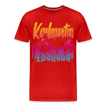 Ko Lanta Thailand - Men's Premium Organic T-Shirt - red - Front - Damien (186cm)