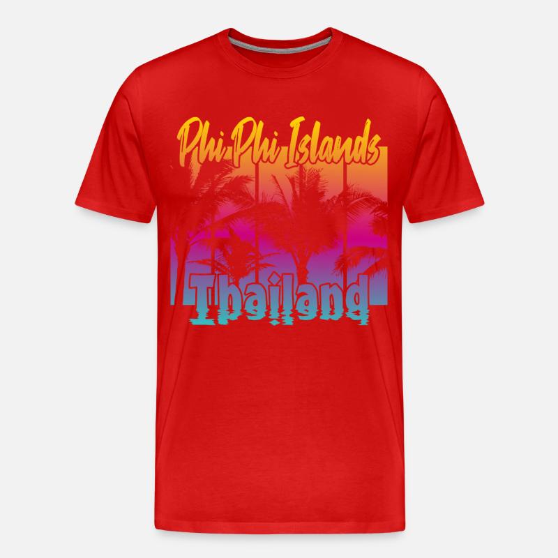 Phi Phi Islands Thailand - Männer Premium Bio T-Shirt - Rot