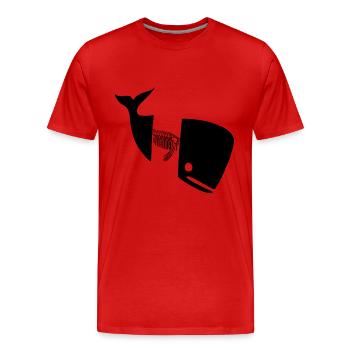 Baleine os - T-shirt bio Premium Homme - rouge - Devant - Damien (186cm)