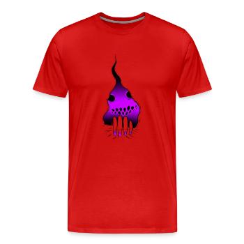 PINK Monster Tear - Männer Premium Bio T-Shirt - Rot - Vorne - Damien (186cm)