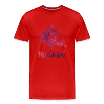 Bikers made in France - Men's Premium Organic T-Shirt - red - Front - Damien (186cm)