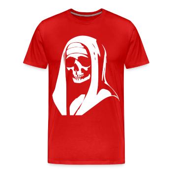 The Allure of Darkness Unholy Nun, Gothic, and Oc - Men's Premium Organic T-Shirt - red - Front - Damien (186cm)