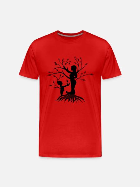 Liebe Mutter und Kind - Männer Premium Bio T-Shirt - Rot