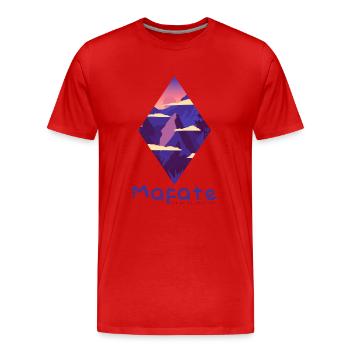 Mafate île de la Réunion cirque - T-shirt bio Premium Homme - rouge - Devant - Damien (186cm)