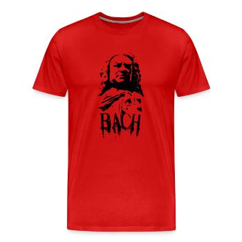 Sketch Bach - Men's Premium Organic T-Shirt - red - Front - Damien (186cm)