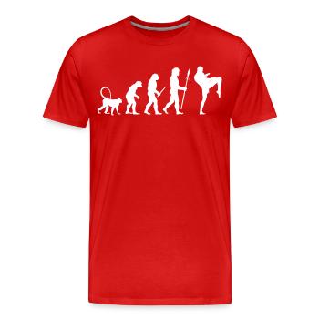 Développement d’un kickboxeur - T-shirt bio Premium Homme - rouge - Devant - Damien (186cm)