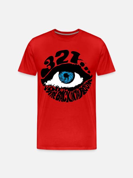 Hypnosis Eye 321 you are back in psychedelic room - Men's Premium Organic T-Shirt - red