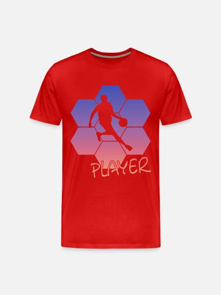 Basketball - Männer Premium Bio T-Shirt - Rot