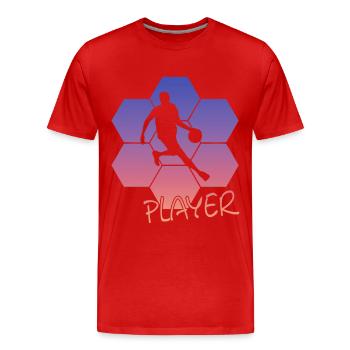 Basketball Player Streetball - Männer Premium Bio T-Shirt - Rot - Vorne - Damien (186cm)