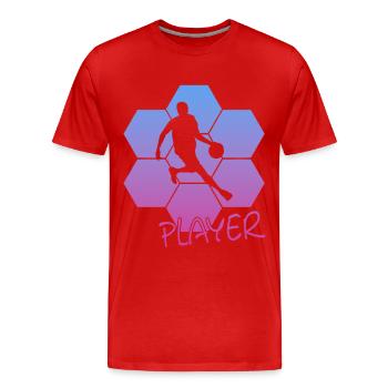 Basketball Player Bball Streetball - Männer Premium Bio T-Shirt - Rot - Vorne - Damien (186cm)