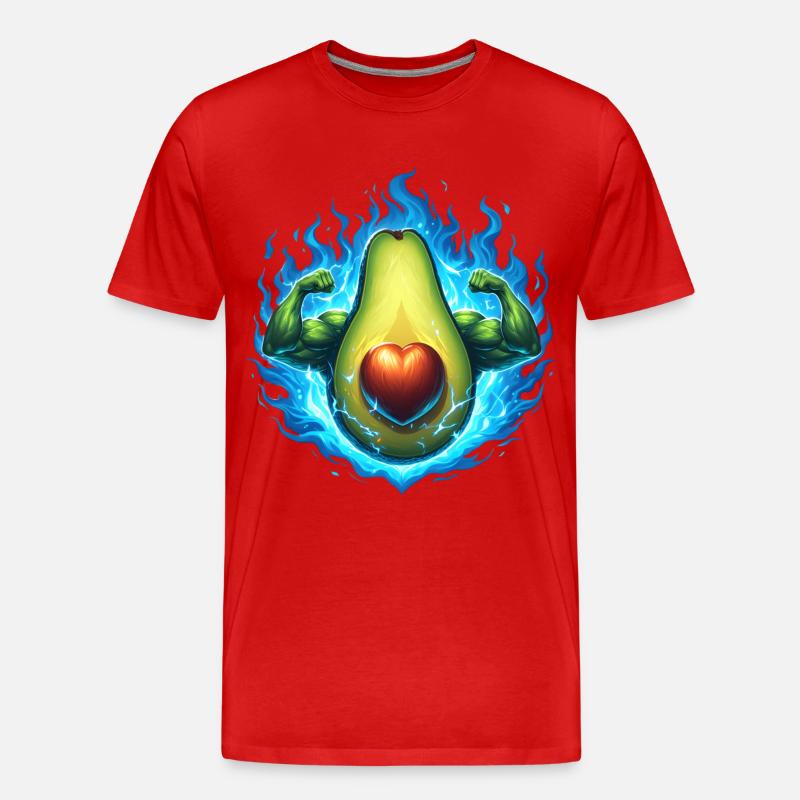 Starke Avocado - Männer Premium Bio T-Shirt - Rot