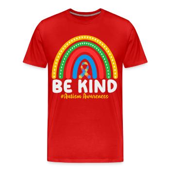 Autism Awareness - Männer Premium Bio T-Shirt - Rot - Vorne - Damien (186cm)