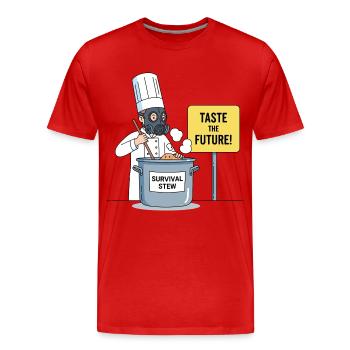 Taste the Future ! - Männer Premium Bio T-Shirt - Rot - Vorne - Damien (186cm)