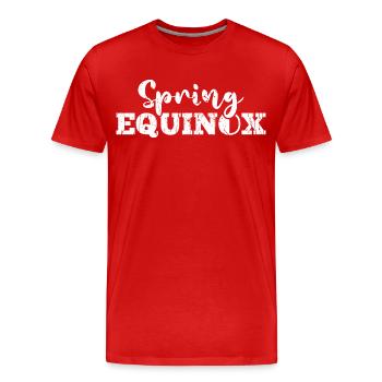 Équinoxe de printemps Joyeuses Pâques Ostara Équinoxe de mars - T-shirt bio Premium Homme - rouge - Devant - Damien (186cm)