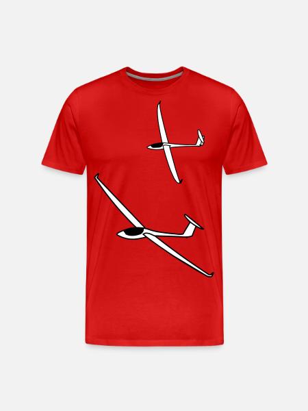 gliding glider pilot - T-shirt bio Premium Homme - rouge