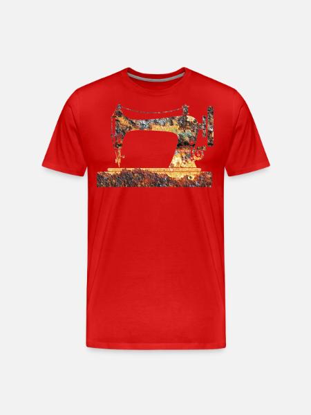sewing machine - Men's Premium Organic T-Shirt - red