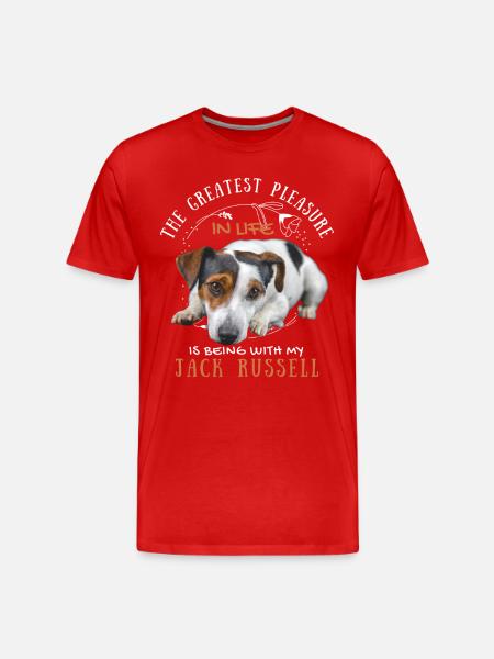 Süßer Jack-Russell-Spruch - Männer Premium Bio T-Shirt - Rot