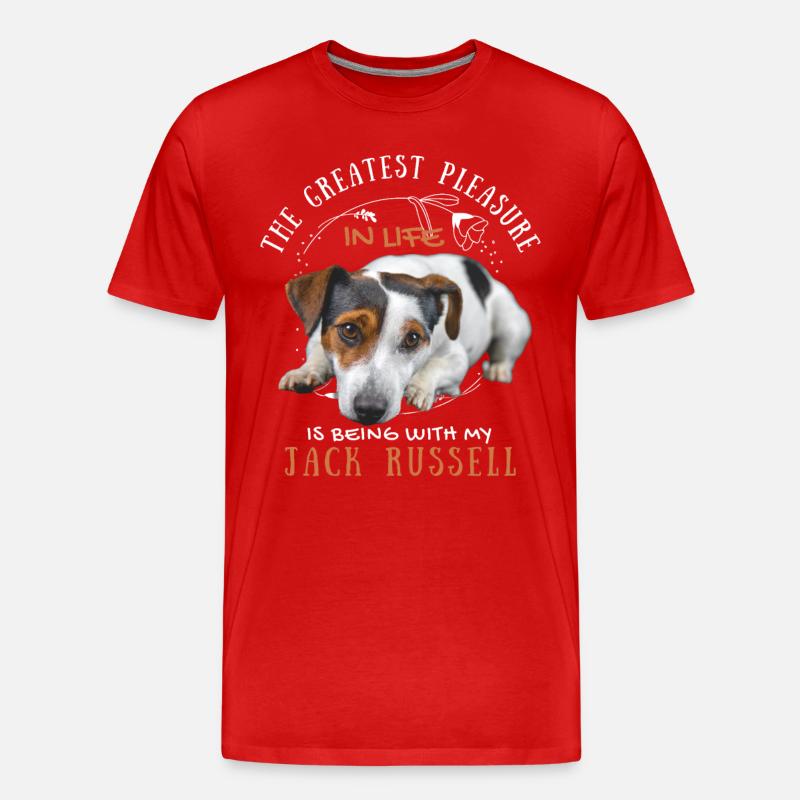Süßer Jack-Russell-Spruch - Männer Premium Bio T-Shirt - Rot