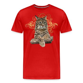 Lynx - T-shirt bio Premium Homme - rouge - Devant - Damien (186cm)