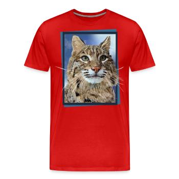 Lynx - T-shirt bio Premium Homme - rouge - Devant - Damien (186cm)