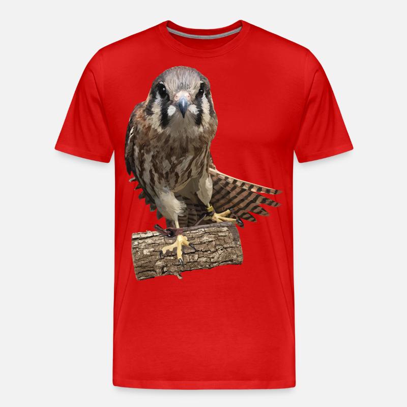 Turmfalke - Männer Premium Bio T-Shirt - Rot