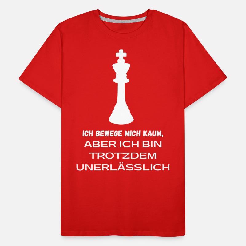 Schach Spruch Geschenk Schachmatt Queens Gambit Männer Premium Bio T-Shirt