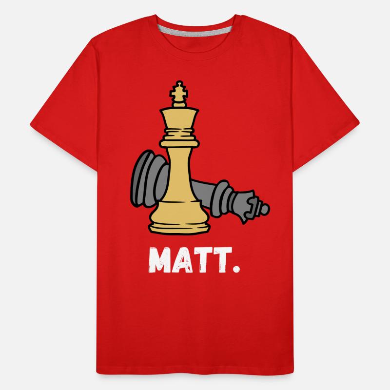 Schach Spruch Geschenk Schachmatt Queens Gambit Männer Premium Bio T-Shirt