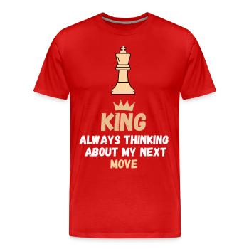 Schach Spruch Geschenk Schachmatt Queens Gambit - Männer Premium Bio T-Shirt - Rot - Vorne - Damien (186cm)