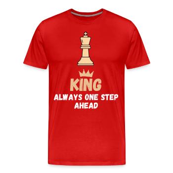 Schach Spruch Geschenk Schachmatt Queens Gambit - Männer Premium Bio T-Shirt - Rot - Vorne - Damien (186cm)