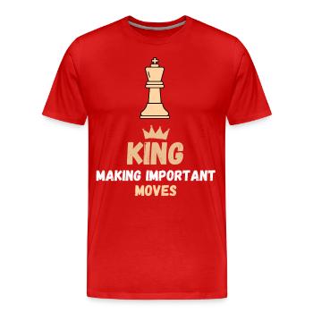 Schach Spruch Geschenk Schachmatt Queens Gambit - Männer Premium Bio T-Shirt - Rot - Vorne - Damien (186cm)