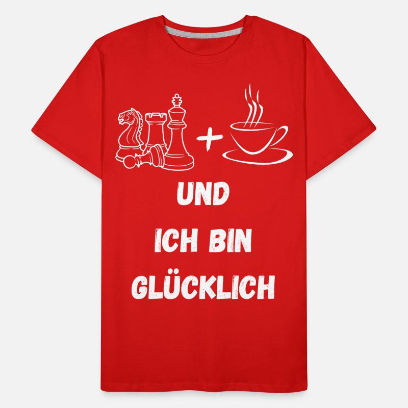Schach Geschenk Schachspieler Kaffee Tee Männer Premium Bio T-Shirt