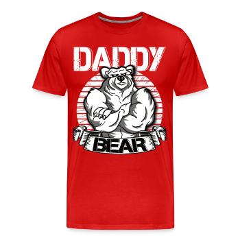 Daddy Bear - Men's Premium Organic T-Shirt - red - Front - Damien (186cm)