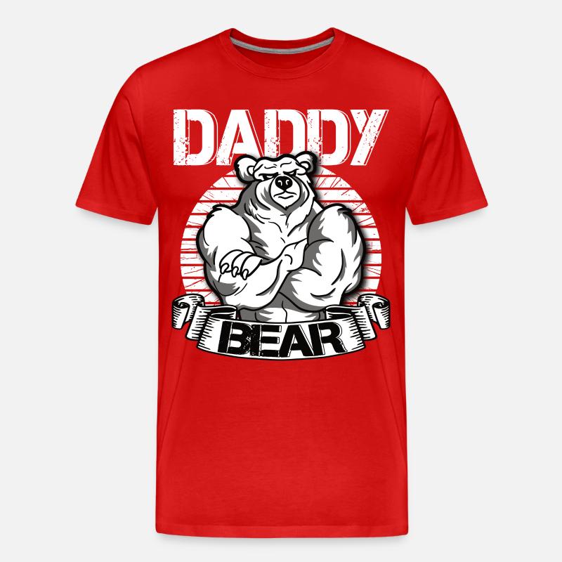 Daddy Bear - Männer Premium Bio T-Shirt - Rot