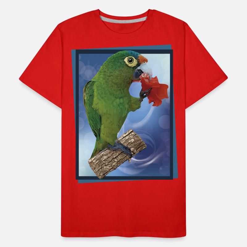 Perruche à front orange T-shirt bio Premium Homme