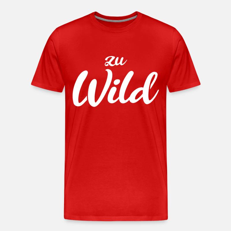 Zu wild - Männer Premium Bio T-Shirt - Rot