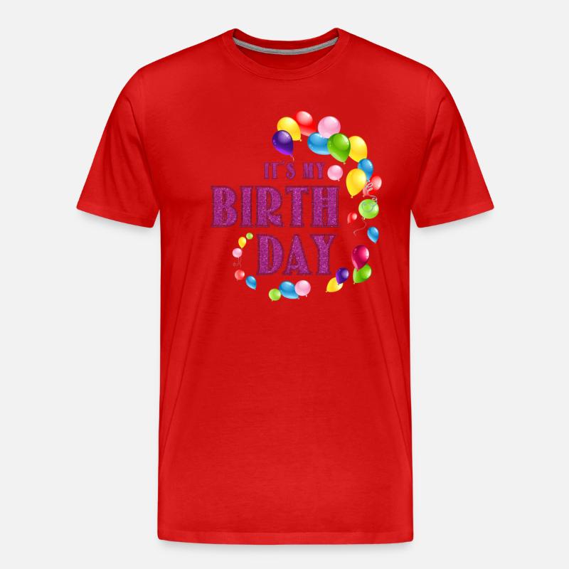 Birthday - Männer Premium Bio T-Shirt - Rot